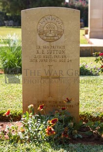 BEIRUT WAR CEMETERY - SUTTON, ROBERT EDWARD